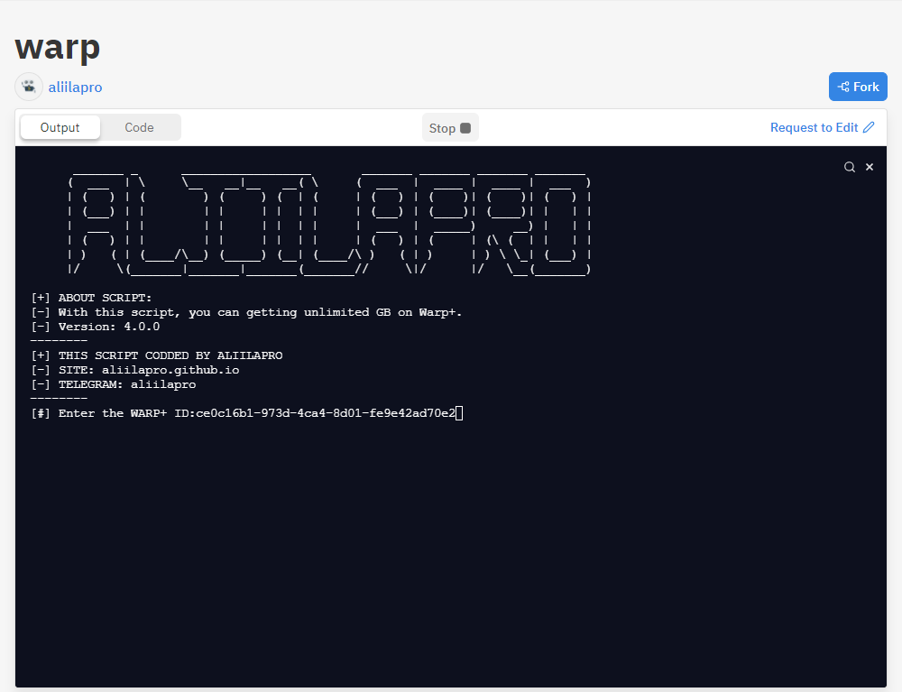 Data Hack Warp+ 1.1.1.1